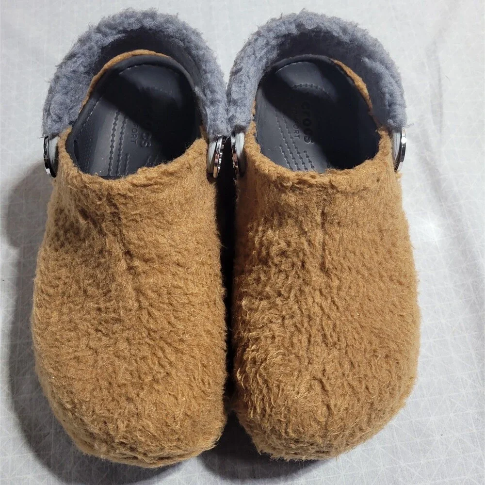 Crocs • Lil NAS X • Mega Crush • Sherpa Platform Clog Shoes • Unisex Size M6 W8